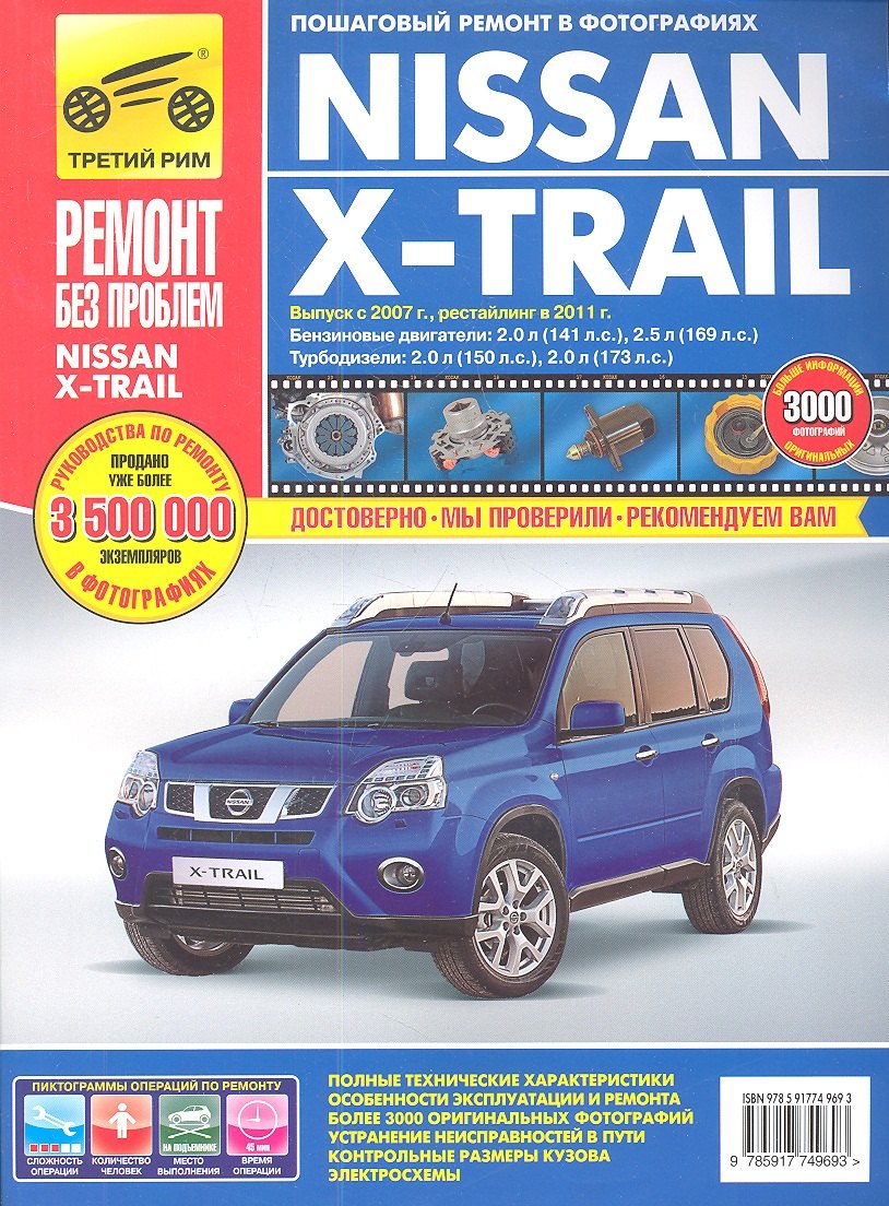 Nissan X-Trail. Выпуск с 2007 г., рейстайлинг в 2011 г.: Руководство по эксплуатации, техническому обслуживанию и ремонту
Nissan X-Trail. Выпуск с 2007 г., рейстайлинг в 2011 г.: Руководство по эксплуатации, техническому обслуживанию и ремонту