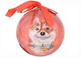 Елочный шар НГ Сиба-ину (пластик) (7,5 см) (ПВХ Бокс)