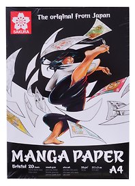 Скетчбук А4 20л "Manga" 250г/м2, гладкое зерно