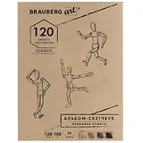 Скетчбук А4 120л ART CLASSIC 100г/м2, слоновая кость, прошивка, BRAUBERG