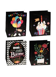 Пакет подарочный бумажный А4 26*32*12.5 "Color burthday", нейтр., мат. ламинат, Kairui