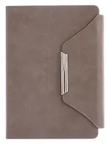 Ежедневник недат. А5 160л "Спилок делавэ" серо-коричневый, кожзам, тв.переплет, офсет, металл.шильд, фольгир.срез, магнит.клапан, закругл.углы, справ.мат-лы, ляссе, инд.уп