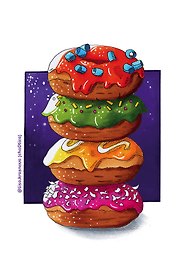 Вкусный блокнот: Пончики