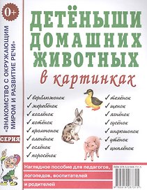 Детеныши домашних животных в картинках. Наглядное пособие для педагогов, логопедов, воспитателей и родителей