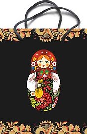 Пакет "Матрешка", 26х31,5х11 см