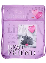 Мешок для сменной обуви "Лучшие друзья" 34*47см