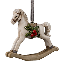 Новогоднее подвесное украшение ErichKrause Decor Лошадка-качалка рождественская (пластик) (8см) (62453)