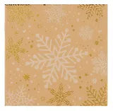 Коробка подарочная "Craft snowflaces" 20*20*9,5см, Новый год, картон