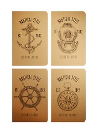 Тетрадь 44л кл. "Nautical style" карт.обл., сшивка, ассорти, Languo