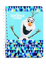 Записная книжка А6 80л кл. "Холодное сердце" карт.обл., гребень