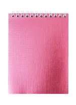 Блокнот "METALLIC", А6, 40 листов, клетка, розовый