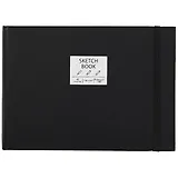 Скетчбук А5 40л "Free hand. No. 2" черный, гладкая бумага, 140г/м2, тв.обложка, резинка