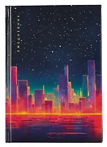 Ежедневник недатированный А5 128 листов, "Ночной город", ламинация Chameleon