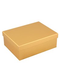 Коробка подарочная "Металлик желтый", 18.5 х 24 х 9 см