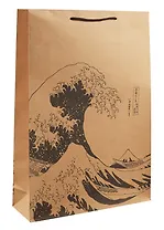 Пакет А3 45*32*10 "Хокусай. Большая волна" крафт, нейтр.