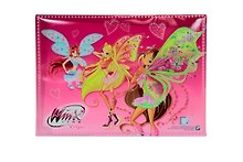 Папка-конверт А4 на кнопке, глиттер, WINX
