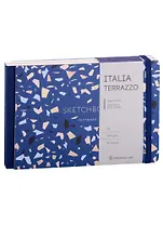 Скетчбук А5 80л "Italia terrazzo" 100г/м2, доп.листы крафт, тв. обложка, на резинке, Greenwich Line