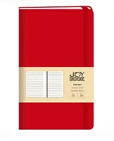 Записная книжка А6- 96л лин. "JOY BOOK. Очень красный" 7БЦ, иск.кожа, тонир.форзац, тонир.блок, скругл.углы, сшит.блок, ляссе, резинка, карман на задн.форзаце