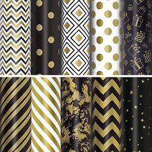 Бумага упаковочная 70х100 см "Golden pattern", в ассортименте