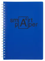 Тетрадь А4 80л кл. "Smart. Синий" гребень, цветн.пластик с печатью, перфорация, вырубка под кольца, инд.уп.