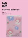 Салфетки бумажные Животные с цветочками (3-х слойные, цветные) (210х210) (8шт) (12-SENWEN-PP8036)