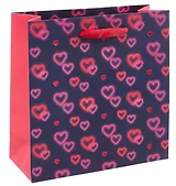 Пакет А6 17*17*6 "Сердечки" жен., бум.мат.ламинат