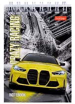 Блокнот А7 40л кл. "Автопанорама" мел.картон, 65г/м2, гребень, ассорти