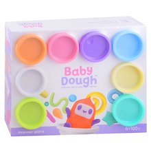 Тесто для лепки "BabyDough". Набор 8 цветов (нежные цвета)