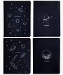 Записная книжка А6 26л "Interspace" сшивка, черн.внутр.блок, ассорти, Be positive