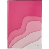 Книга для записей А4 100л кл. "Розовые волны" 7БЦ, глянцевая ламинация, офсет 60г/м2