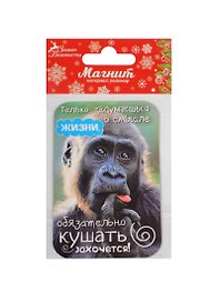 Магнит Обезьяна Только задумаешься о смысле жизни 5,2х8 (1047590)