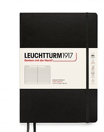 Книга для записей B5, 109 листов в линейку "Composition", твердая обложка, Черный, Leuchtturm1917