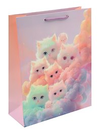 Пакет А4 32*26*12 "Коты в облаках. Basic" дет., бум.мат.ламинат