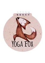 Блокнот 60л А6ф 80 гр/кв.м с фигурной высечкой на гребне -Yoga fox-