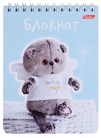 Блокнот А6 40 листов клетка "Кот Басик"