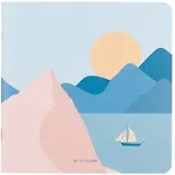 Записная книжка 17*17 40л нелин. "Golden sun", парусник, мягк.переплет, микротекстурирование, скрепка