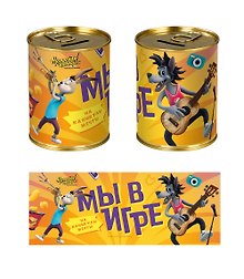 Союзмультфильм Копилка Бочка Ну Погоди! (металл) (8х10)