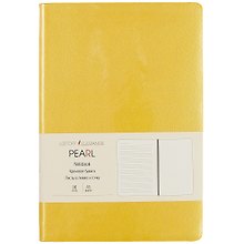 Ежедневник недатированный «Pearl» А5, жёлтый, 96 листов, экокожа, Listoff