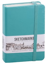 Скетчбук 9*14 80л "Sketchmarker" изумрудный, нелинованн. 140г/м2, слоновая кость, тв.обл.