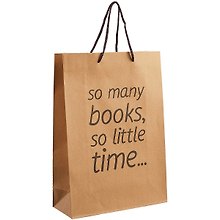 Пакет А4 "So many books..." черн.шрифт, крафт, нейтр.