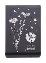 Скетчбук А5 80л "Растение в графике" 100г/м2, тв. обложка, на резинке