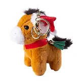 Брелок Символ года Лошадка в шапке (текстиль) (12см) (14-1253-202505-T34)