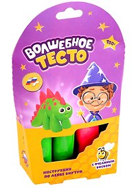 Тесто для лепки "Волшебное тесто". Динозавр зеленый