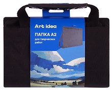 Папка для художественных работ А2 ручки, наплечный ремень, Art idea
