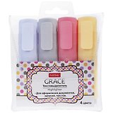Текстовыделители «Grace» 4 цвета, Hatber