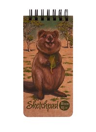 Скетчбук 105*220 80л "Квокка" крафт бумага 125г/м2, карт.обл., тв.подложка, гребень