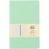 Книга для записей А5 96л лин. "Joy Book. Снежная мята" иск.кожа, тв.переплет, ляссе, резинка, инд.уп.