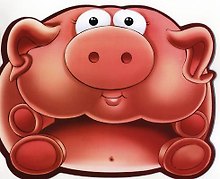 Хрюшка: раскраска с наклейками