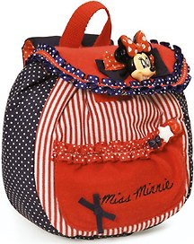 Рюкзак школьный "Minnie Mouse" 18*8*18см, синий с красным, Disney