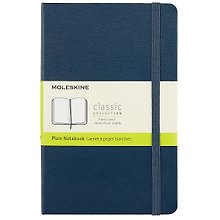 Записная книжка «Classic Medium» А6+, 120 листов, нелинованная, синяя, Moleskine